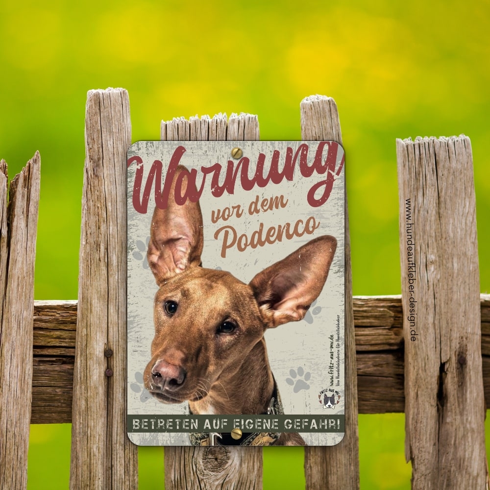 Podenco Hundeschild DIN A5