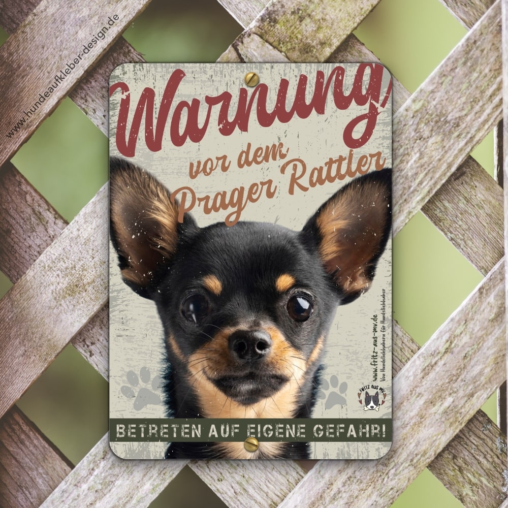 Prager Rattler Warnschild DIN A5