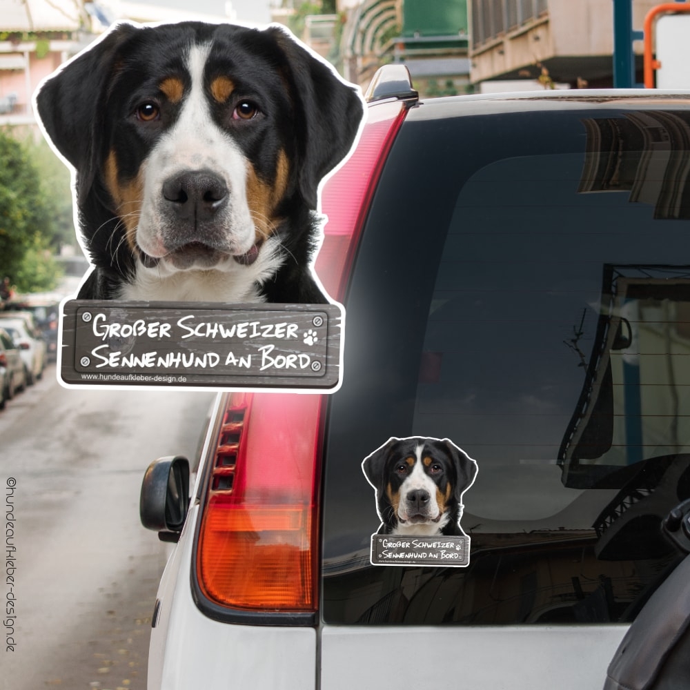 Schweizer Sennenhund an Bord Autoaufkleber
