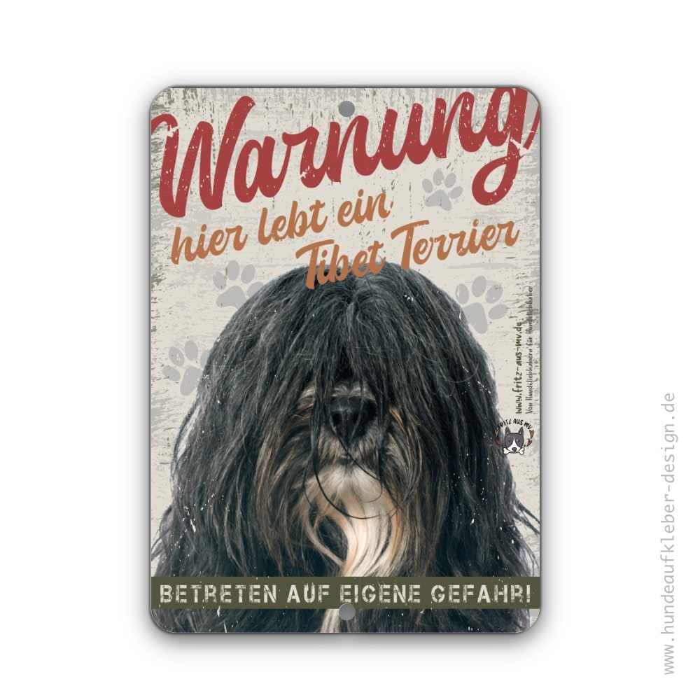 Tibet Terrier Schild A5