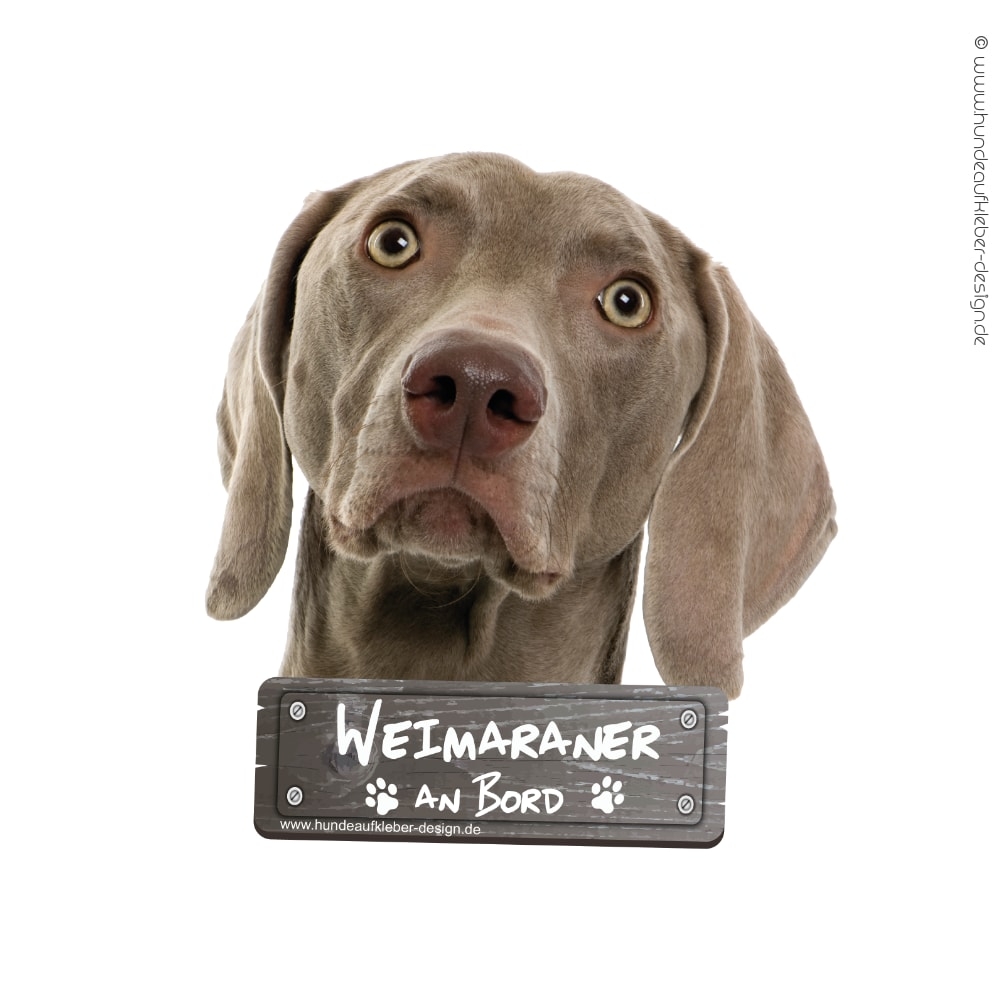 Weimaraner an Bord Hundeaufkleber