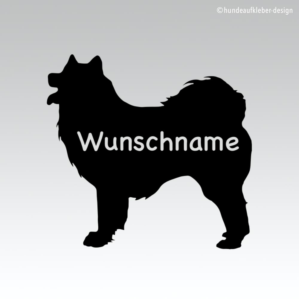 Yakutskaya Laika Hundeaufkleber mit Wunschtext
