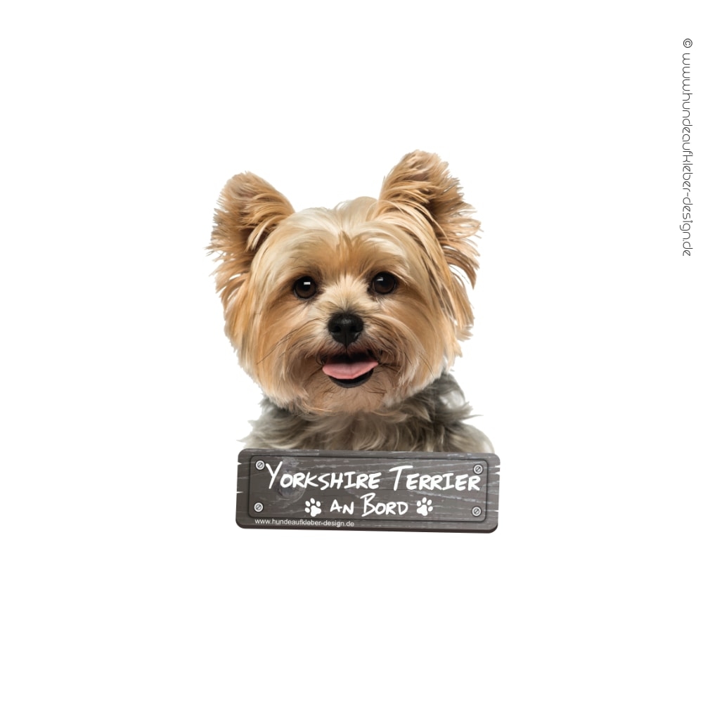 Yorkshire Terrier an Bord Hundeaufkleber