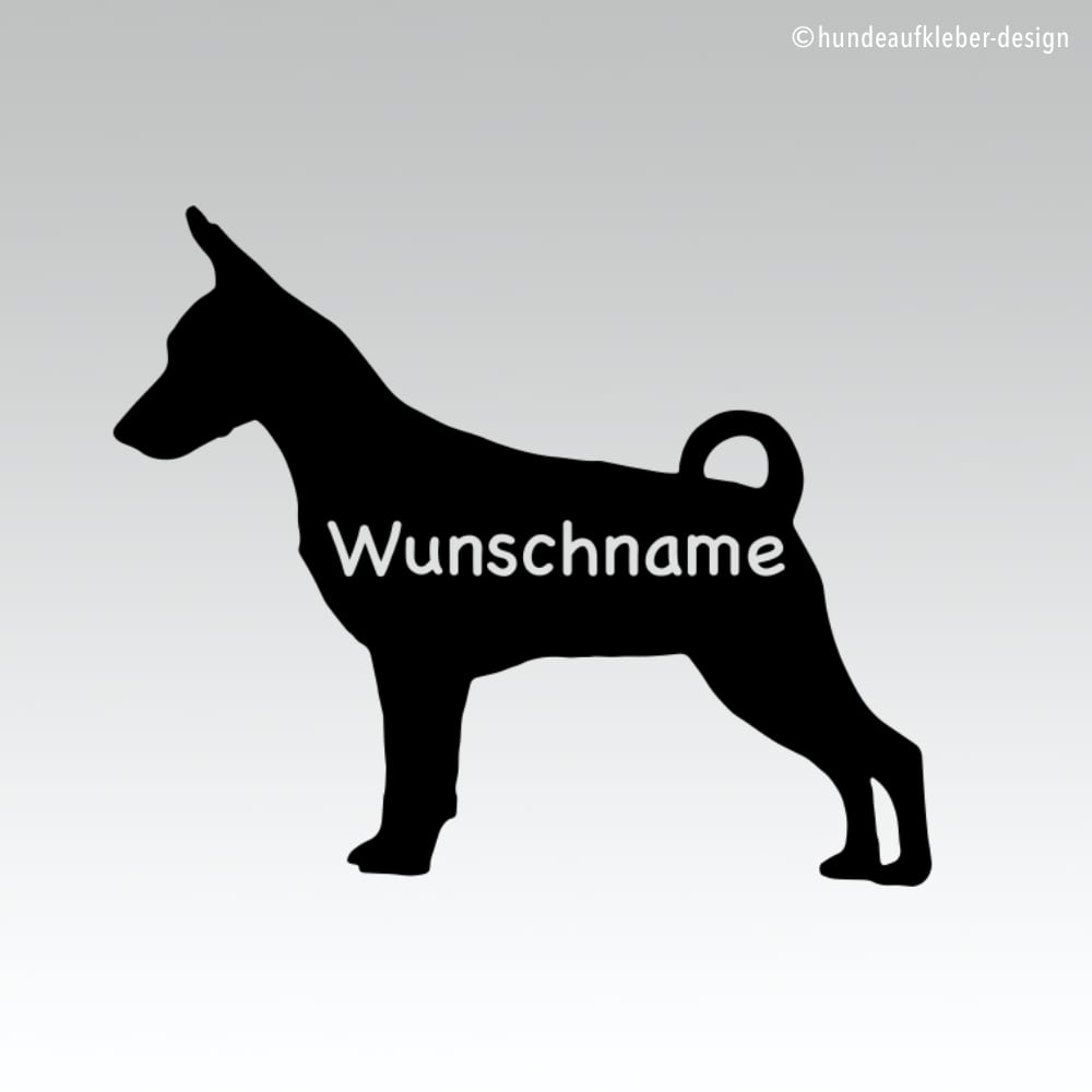 Zwergpinscher Hundeaufkleber mit Wunschtext