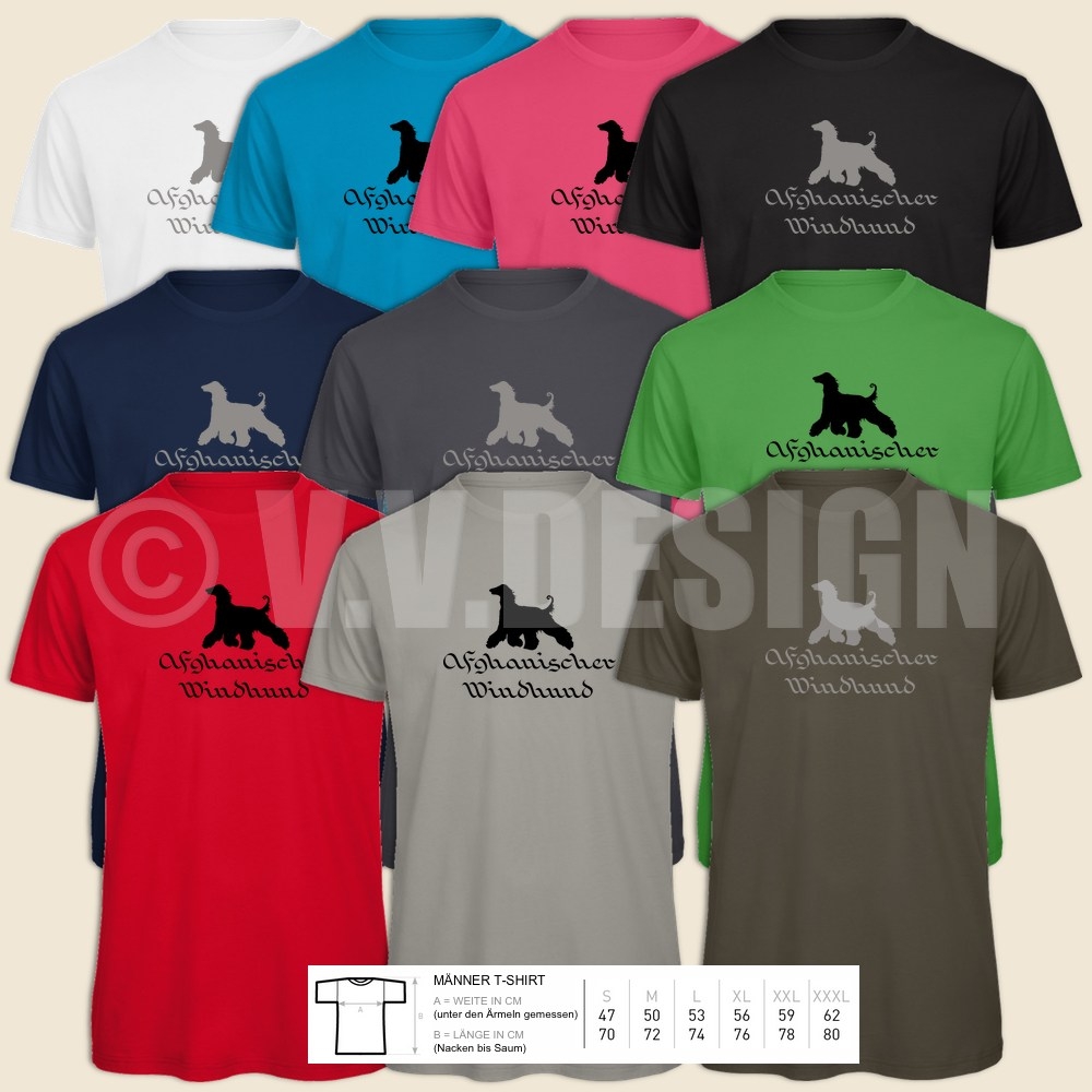 Hunde Shirts Afghane Herren