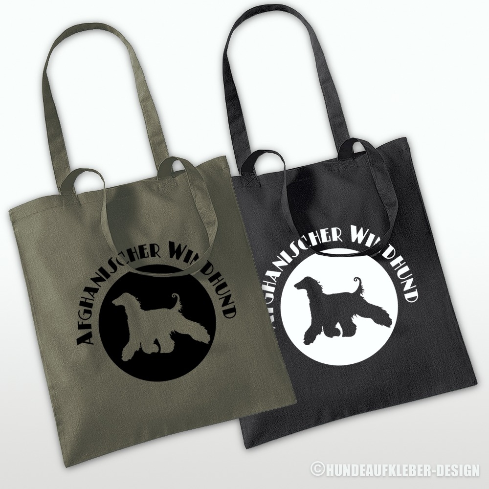 Afghanischer Windhund Tragetasche khaki und schwarz