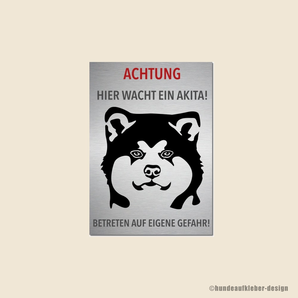 Akita Inu Hunde Warnschild