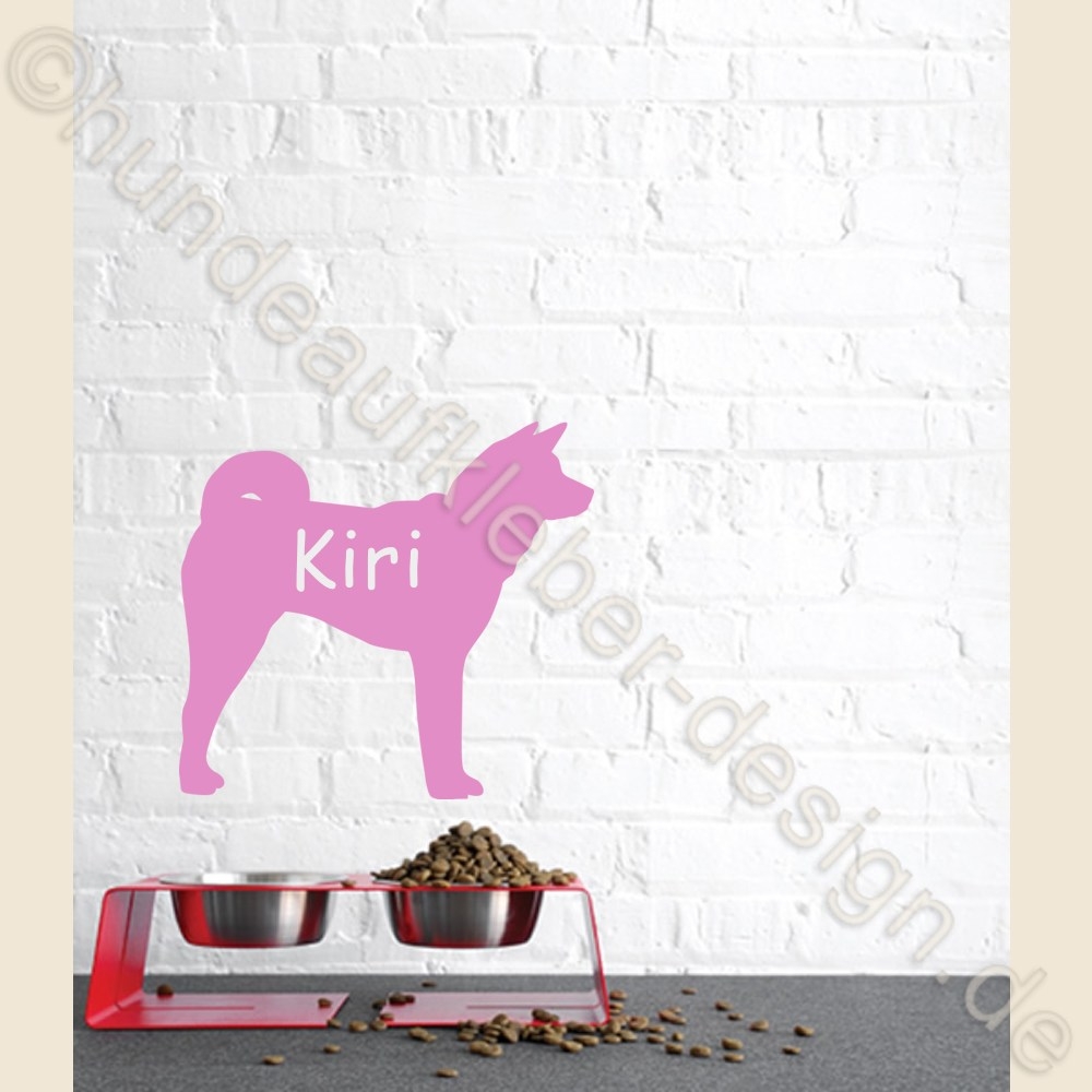 Akita Wandtattoo Aufkleber mit Wunschname