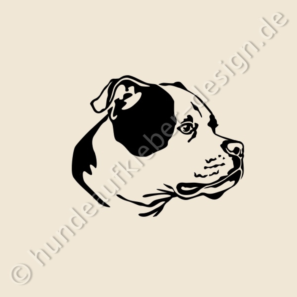 Hundeaufkleber American Bulldog 