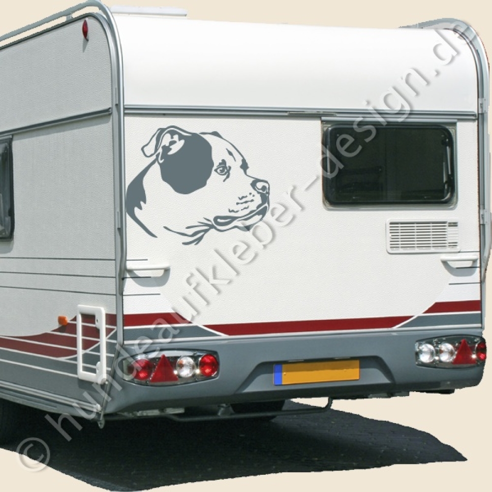 Hunde Autoaufkleber American Bulldog 