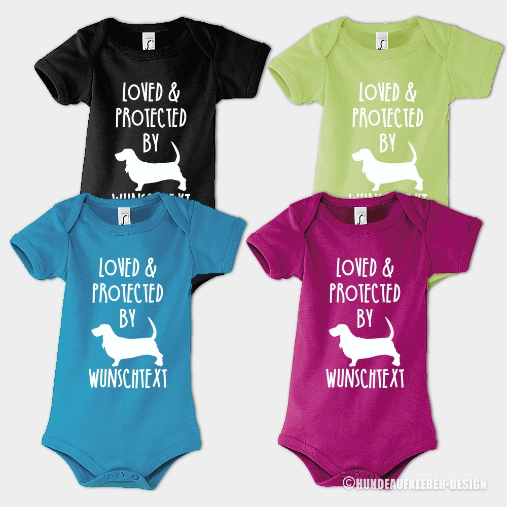 Basset Hound Strampelanzug Baby Body