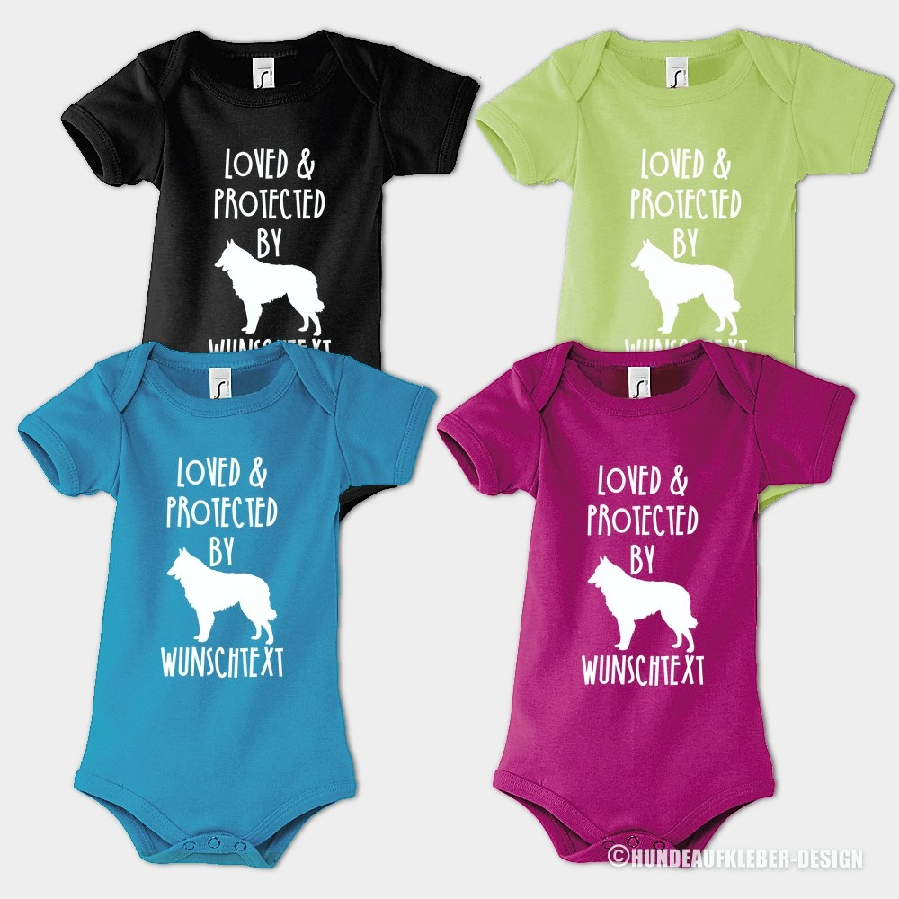 Strampelanzug Hund Malinois & Wunschtext
