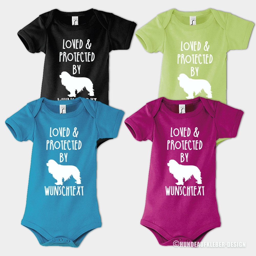 Strampelanzug Cavalier King Charles Spaniel & Wunschtext