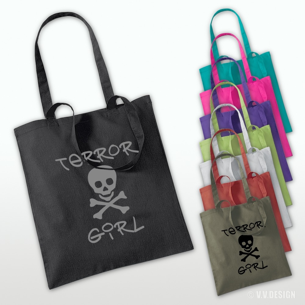 Terror Girl Totenkopf Einkaufsbeutel