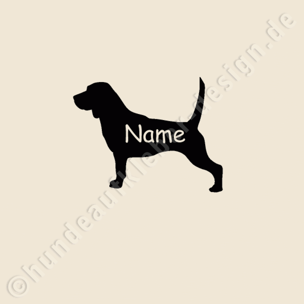Wunschtext Beagle Hundeaufkleber