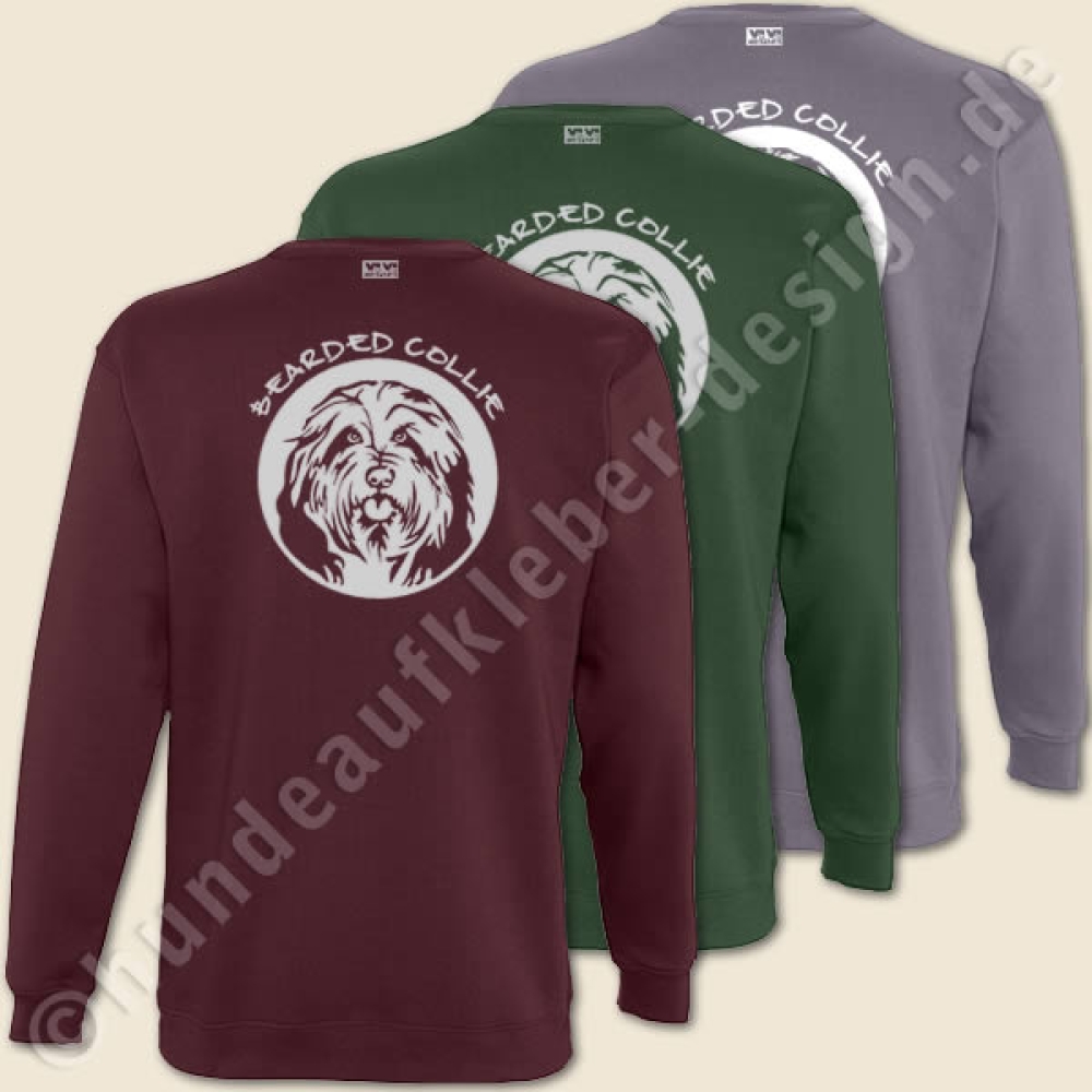 Pullover Bearded Colliei Hundeaufdruck