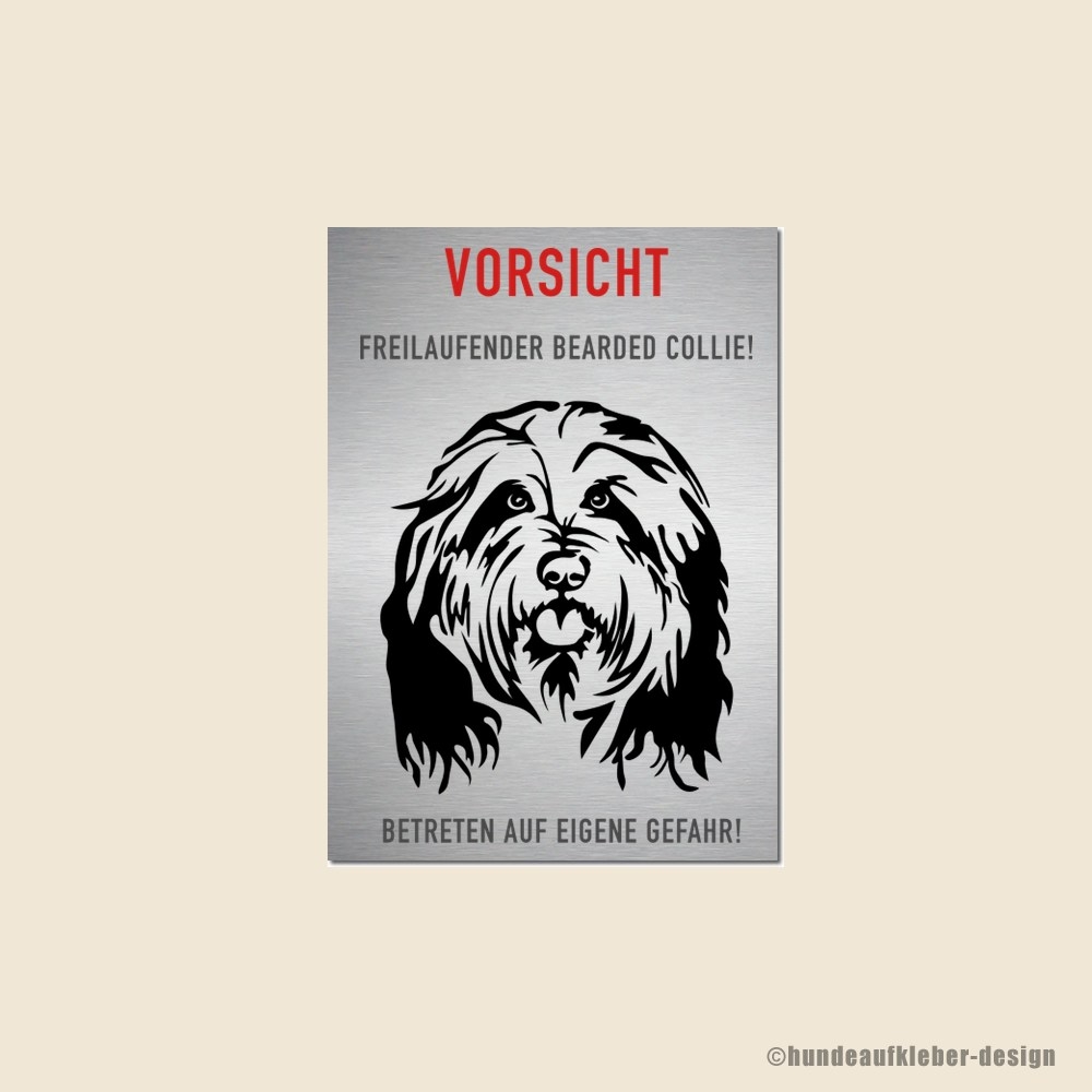 Hundeschilder Bearded Collie