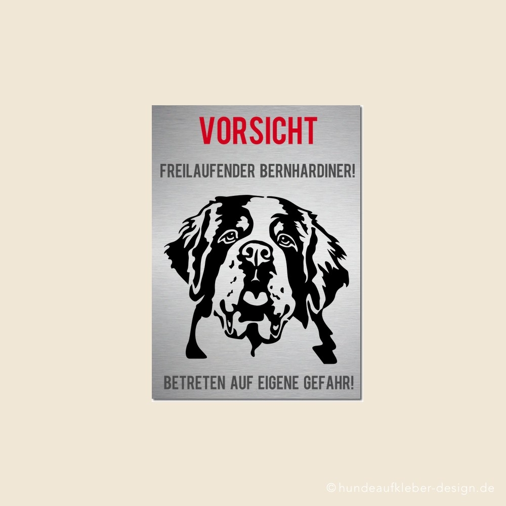 Bernhardiner Warnschild Hunderassen