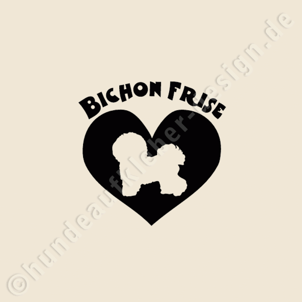 Hundeaufkleber Bichon Frise