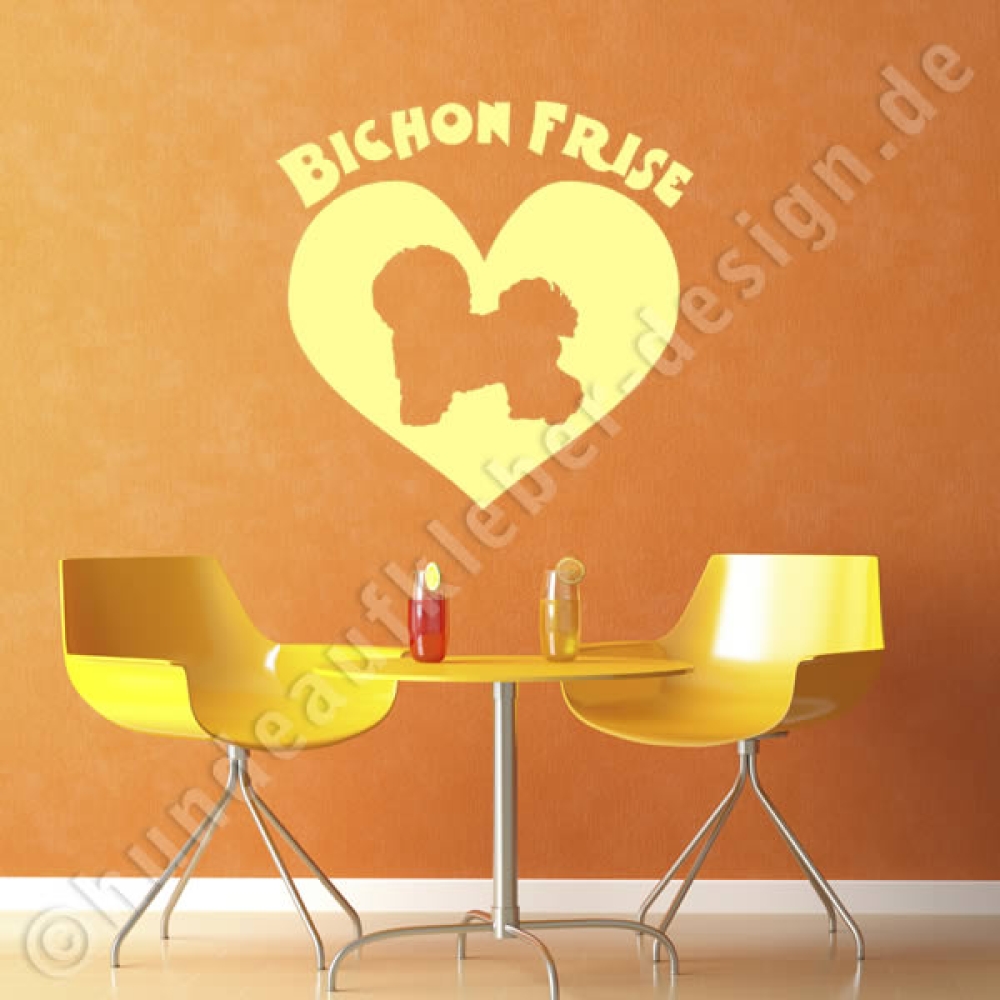 Bichon Frise hunde wandtattoo