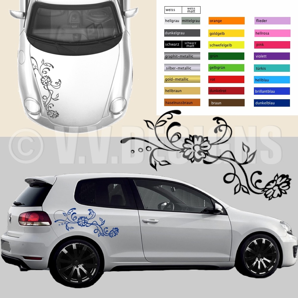 Blumen Ornament Autoaufkleber Shop