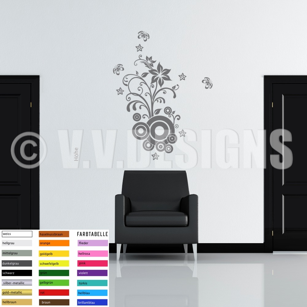 Blumen, Krise, Schmetterlinge Wandtattoo
