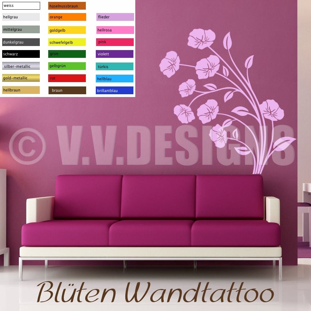 Blütenmeer Wandaufkleber