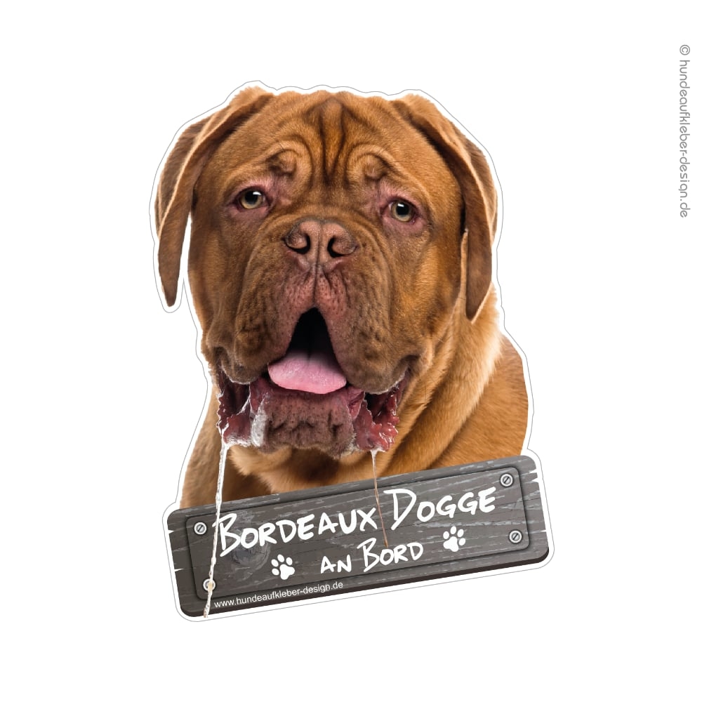 Bordeaux Dogge an Bord Hundeaufkleber