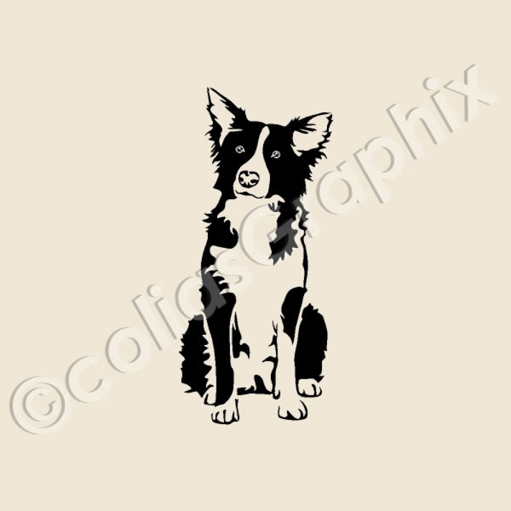 Hundeaufkleber Shop, Border Collie Wandtattoo