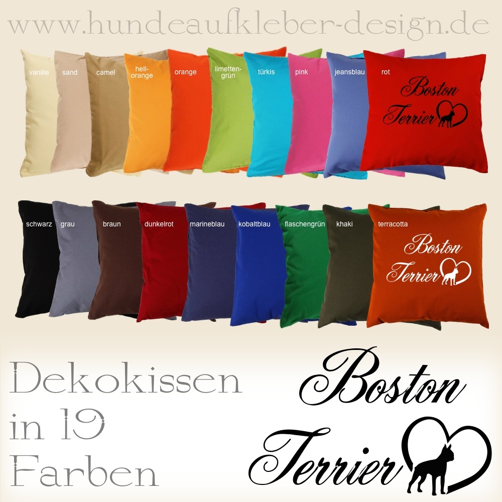 Kissenbezug Hundedruck Boston Terrier