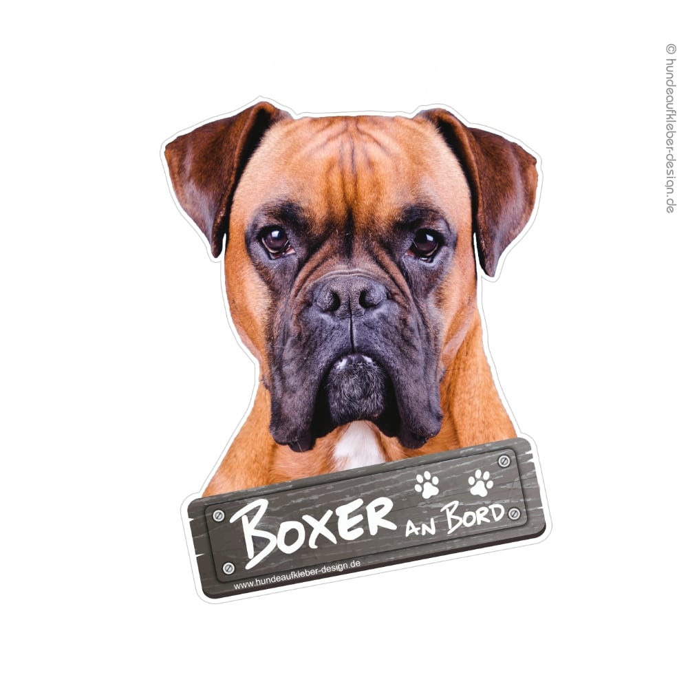 Boxer an Bord Hundeaufkleber