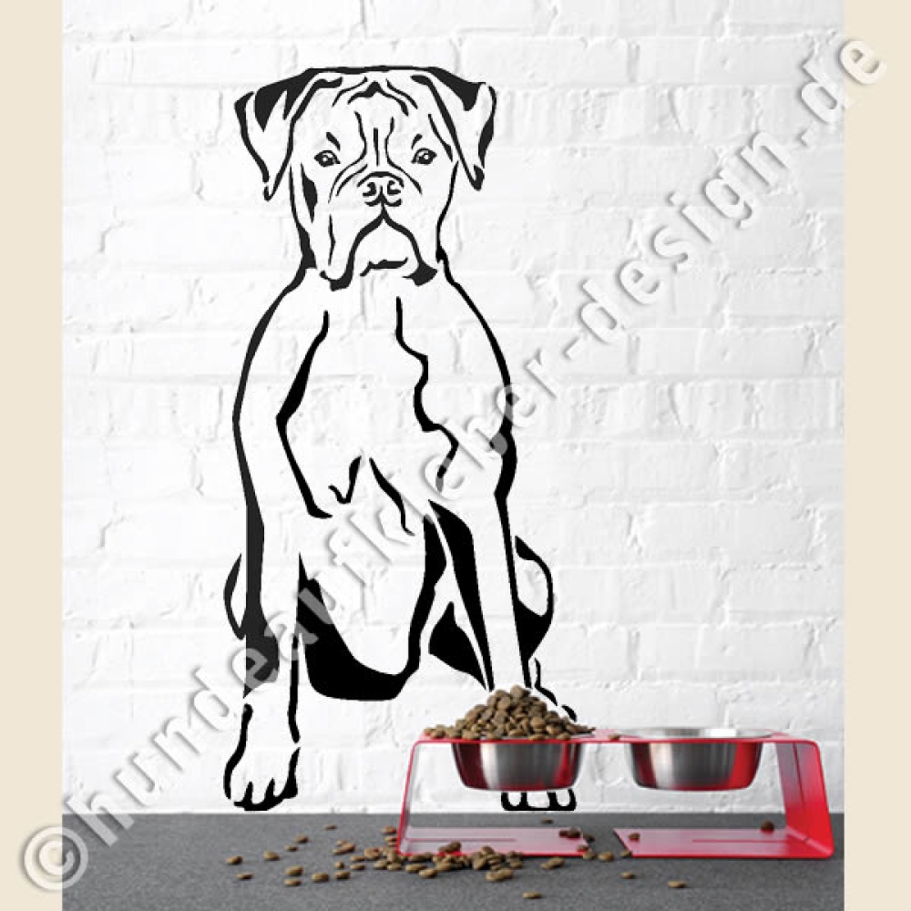 Boxer wandtattoo hunde