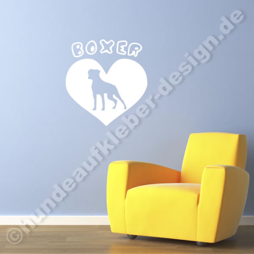 I love Boxer Wandtattoo Fanshop