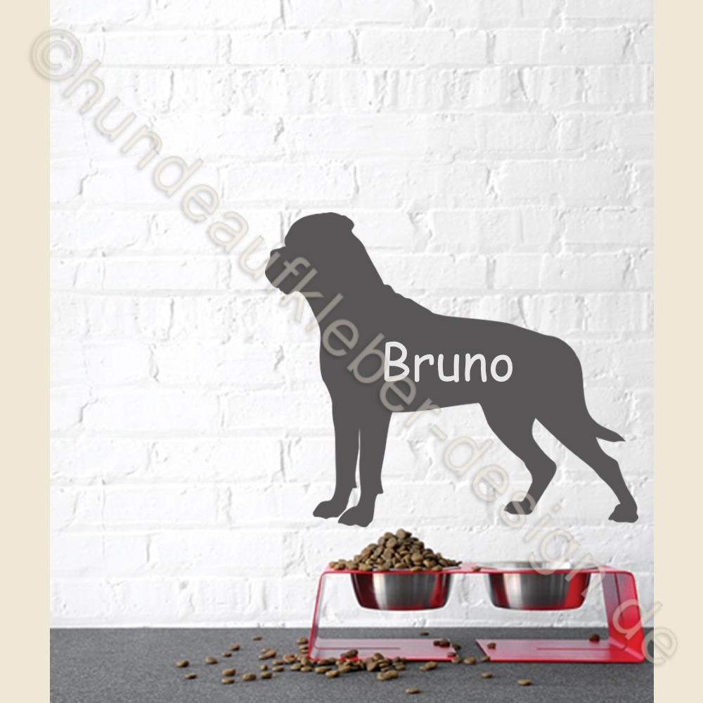 Bullmastiff Wandtattoo Hundeaufkleber