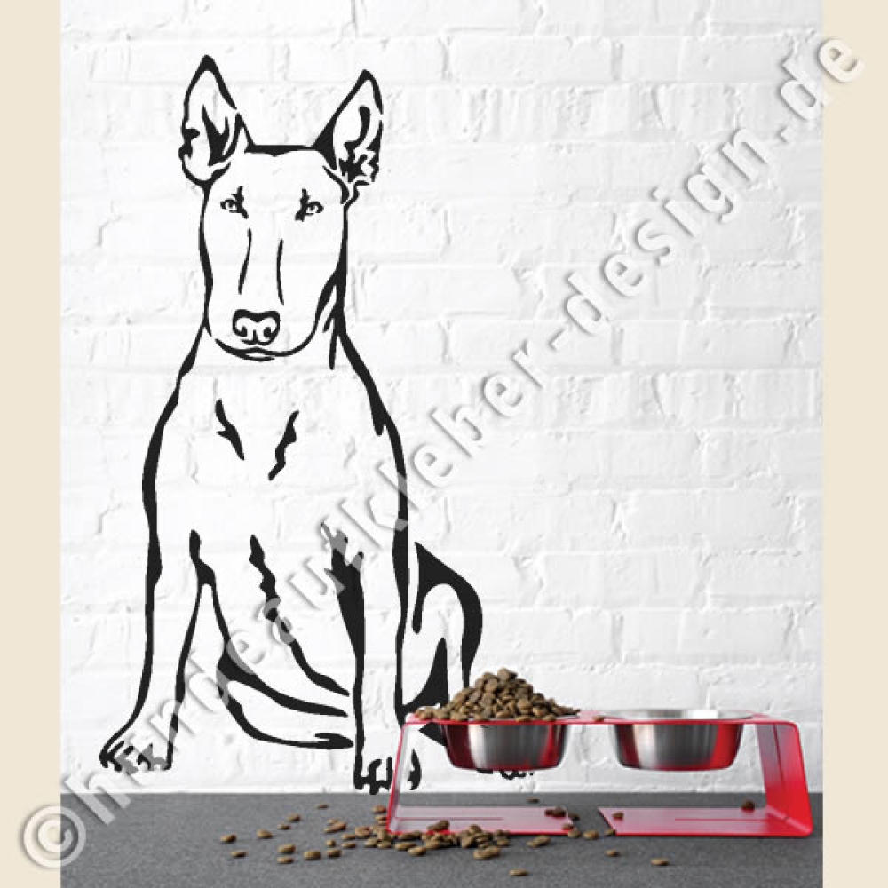 Bullterrier Hunde wandtattoo hunde