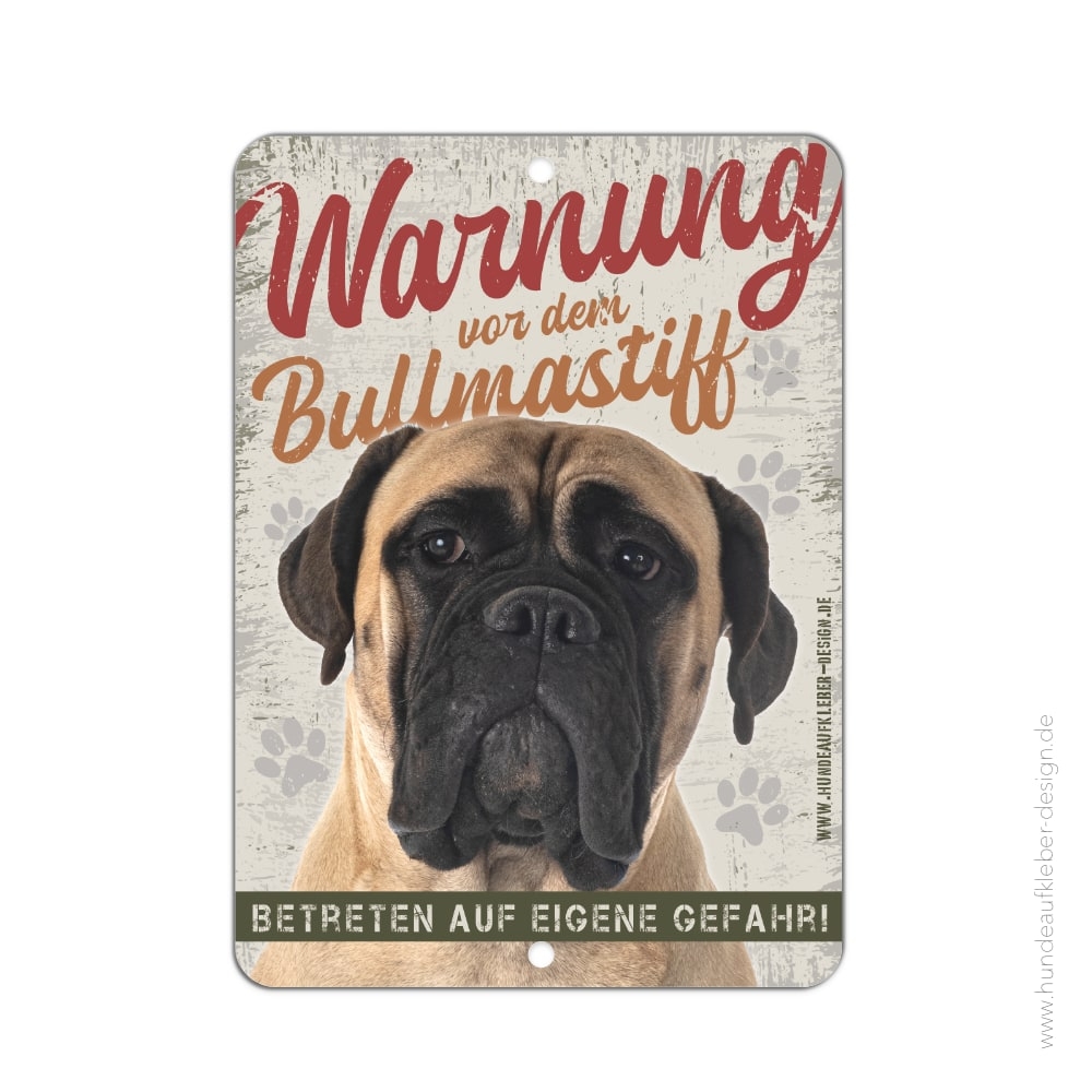 Bullmastiff Schild A5
