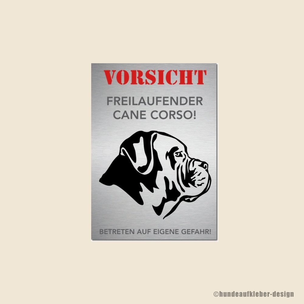 Cane Corso Hunde Warnschilder