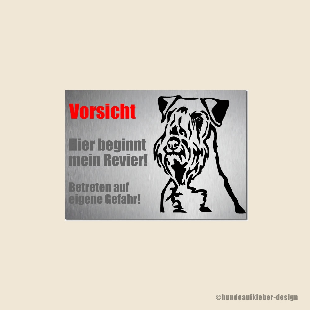 Cesky Terrier Hunde Warnschild