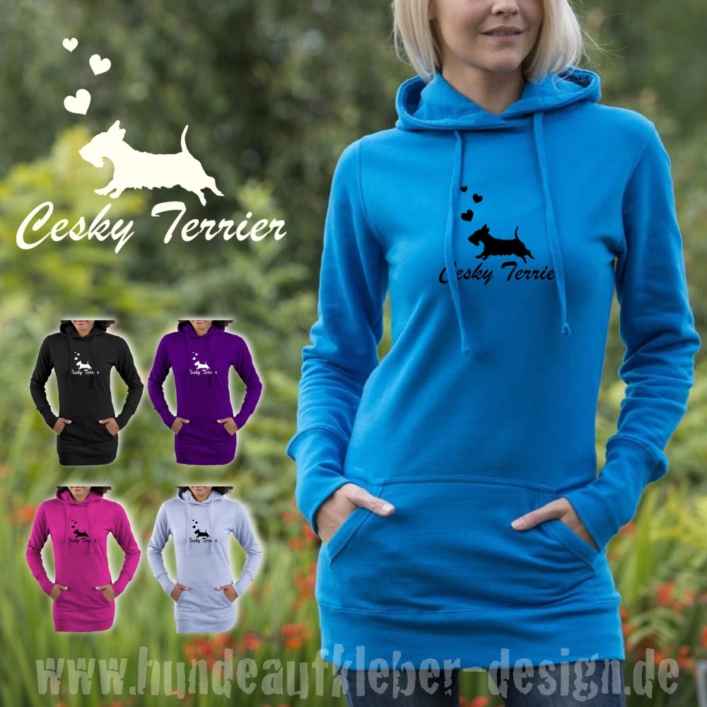 Cesky Terrier Girls Sweatshirt mit Kapuze