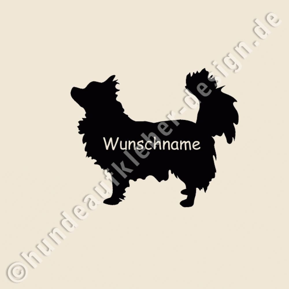 Chihuahua Aufkleber mit wunschnamen
