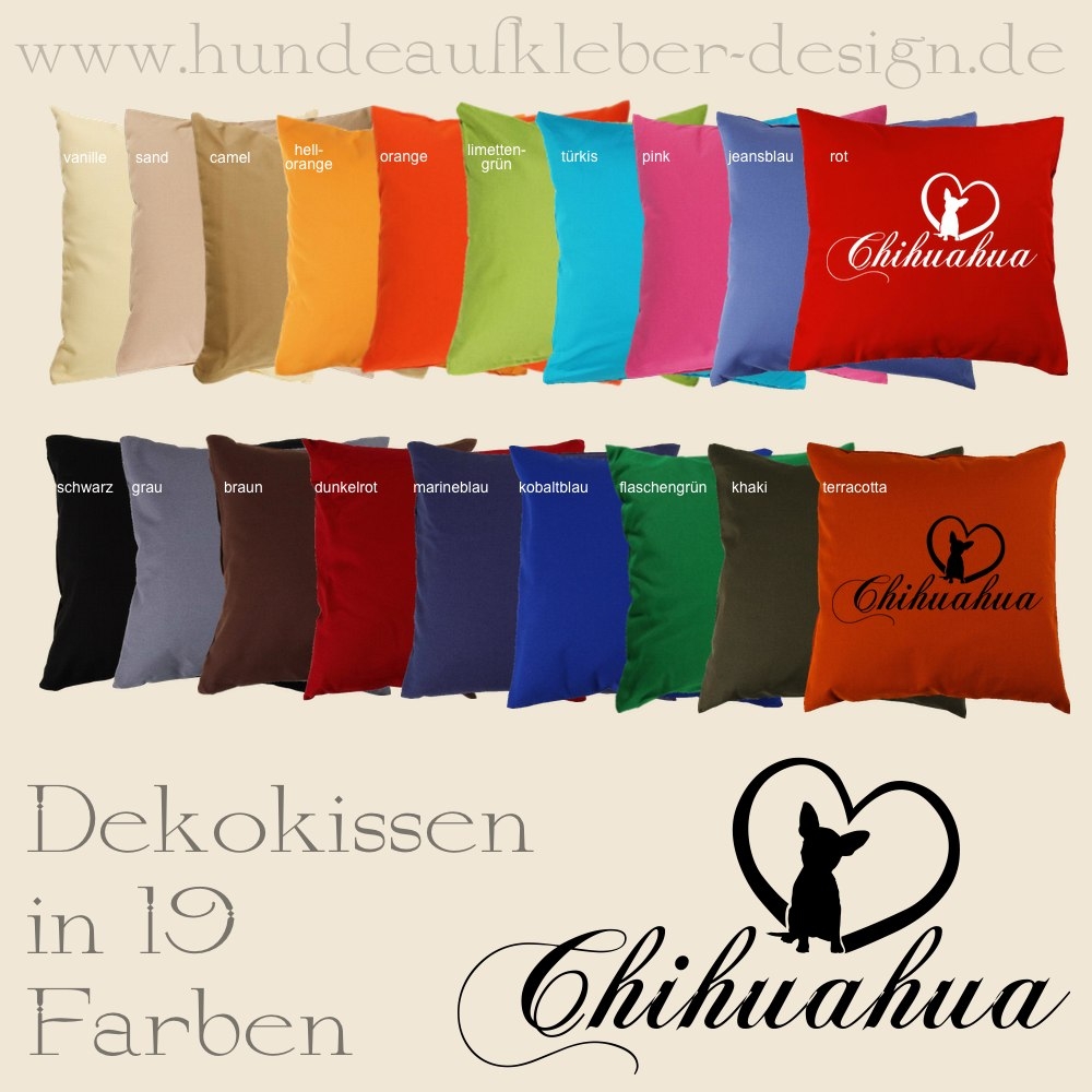 Kissen mit Hundedruck Chihuahua