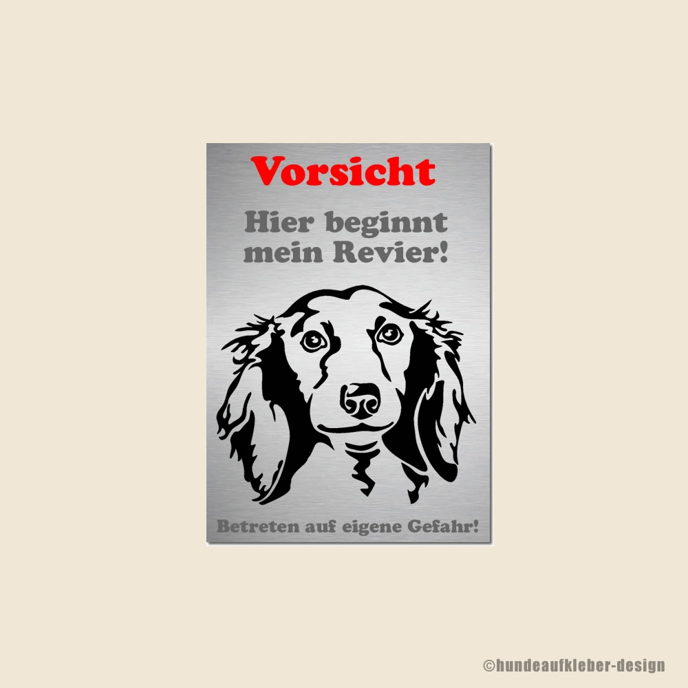 Dackel langhaar Hundeschild Dachshund