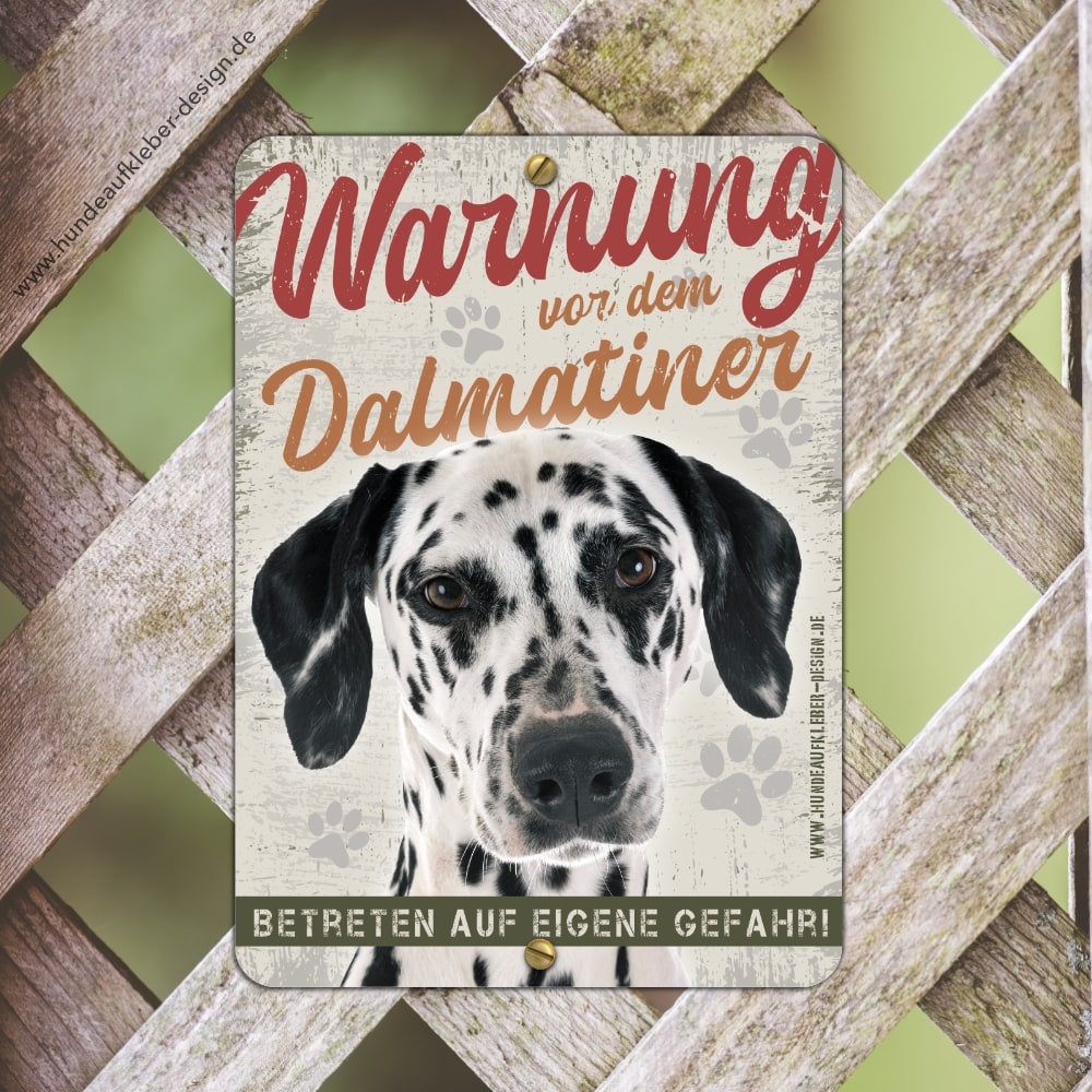 Dalmatiner Warnschild DIN A5