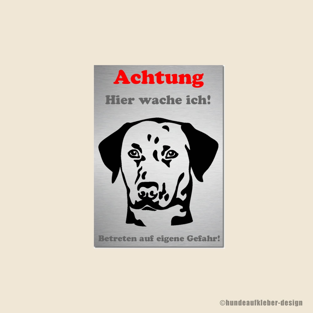 Dalmatiner Hunde Warnschild