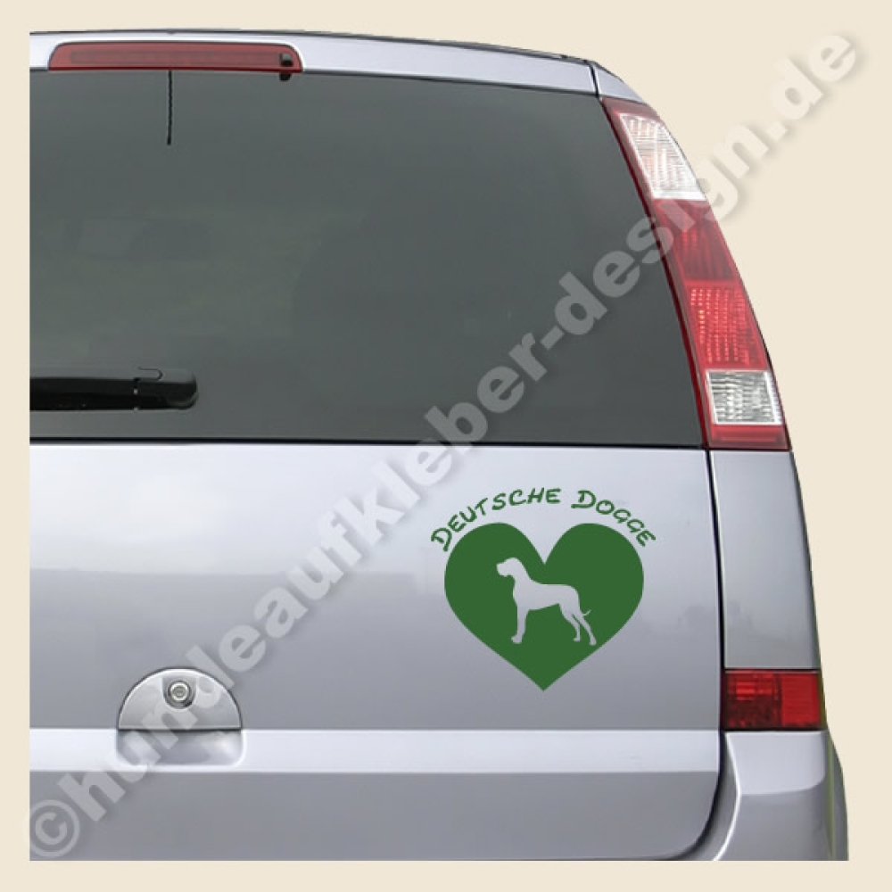 I love Deutsche Dogge Autoaufkleber