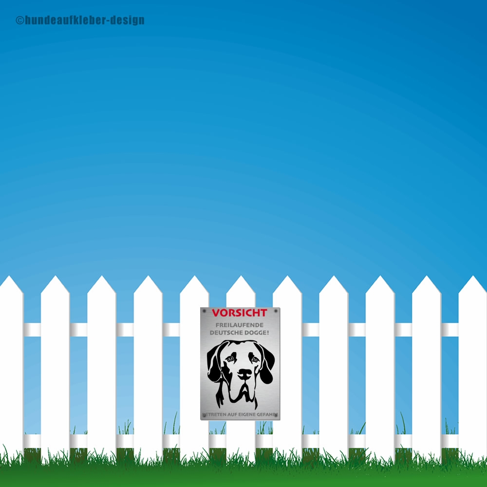 Hunde Warnschild Deutsche Dogge