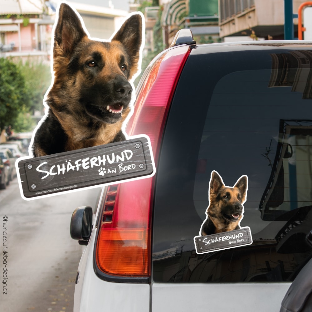 Deutscher Schäferhund an Bord Autoaufkleber