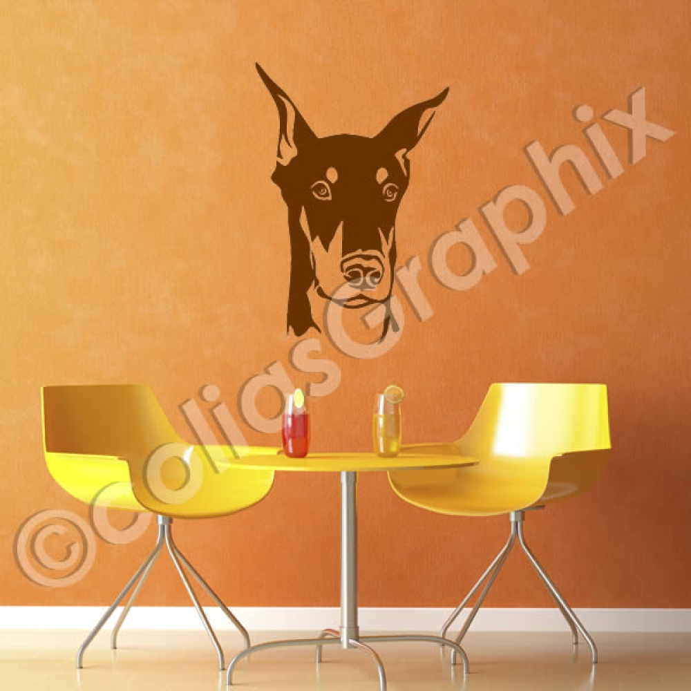 Dobermann wandtattoo hunde