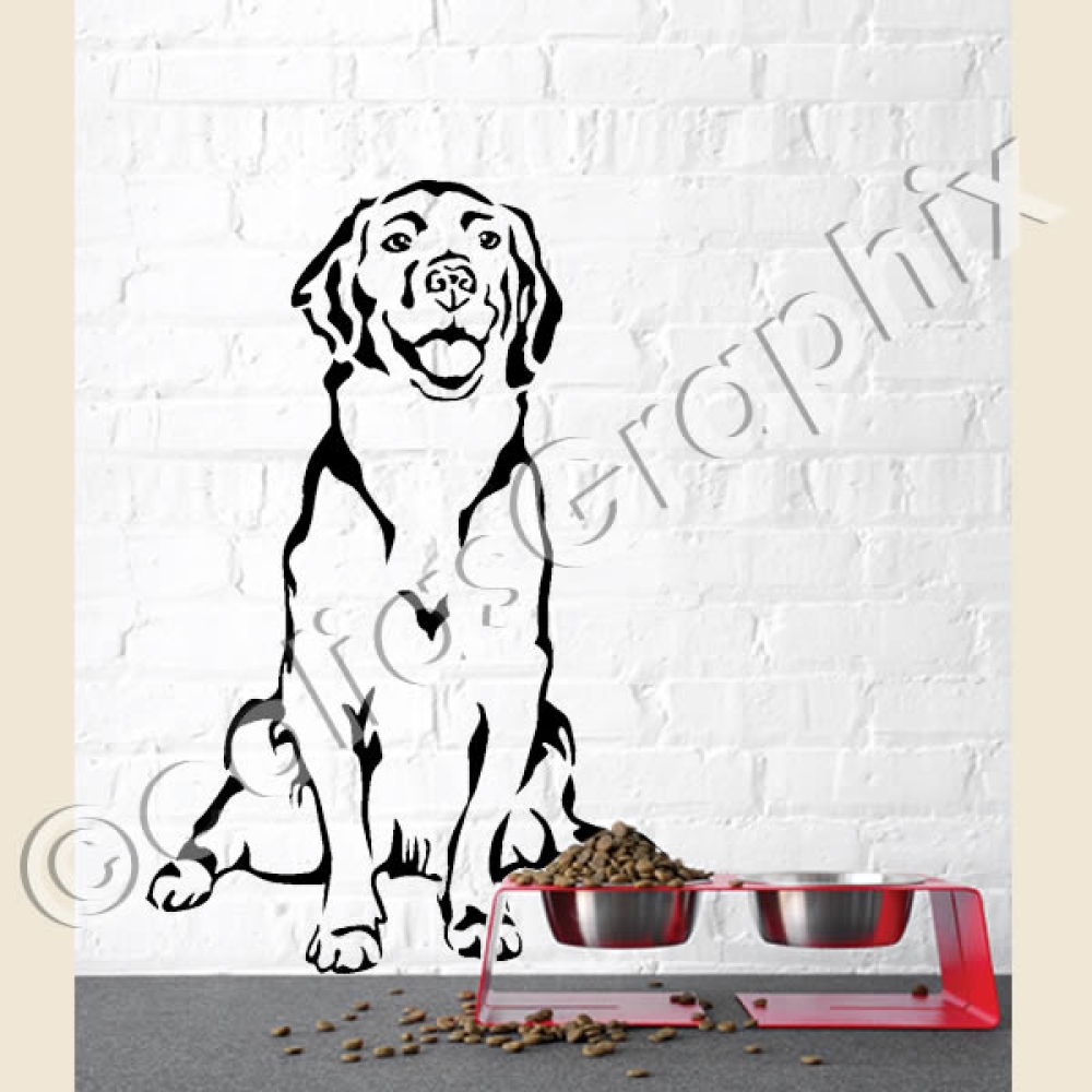 Golden Retriever Wandtattoo