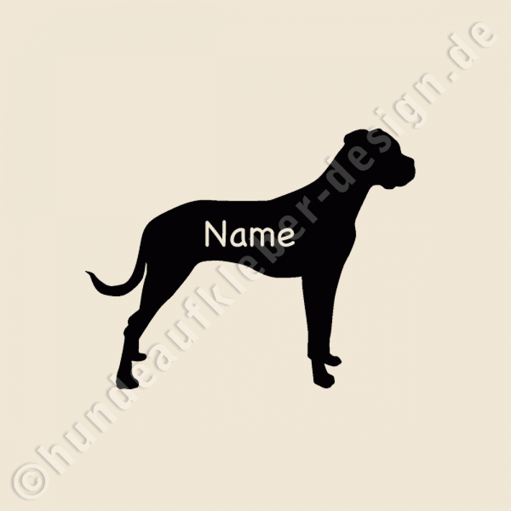 Dogo Argentino autoaufkleber